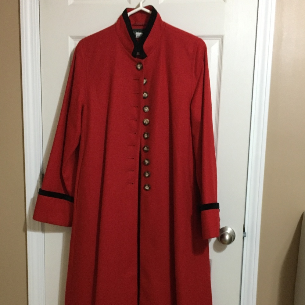 Wool Blend Dress Coat